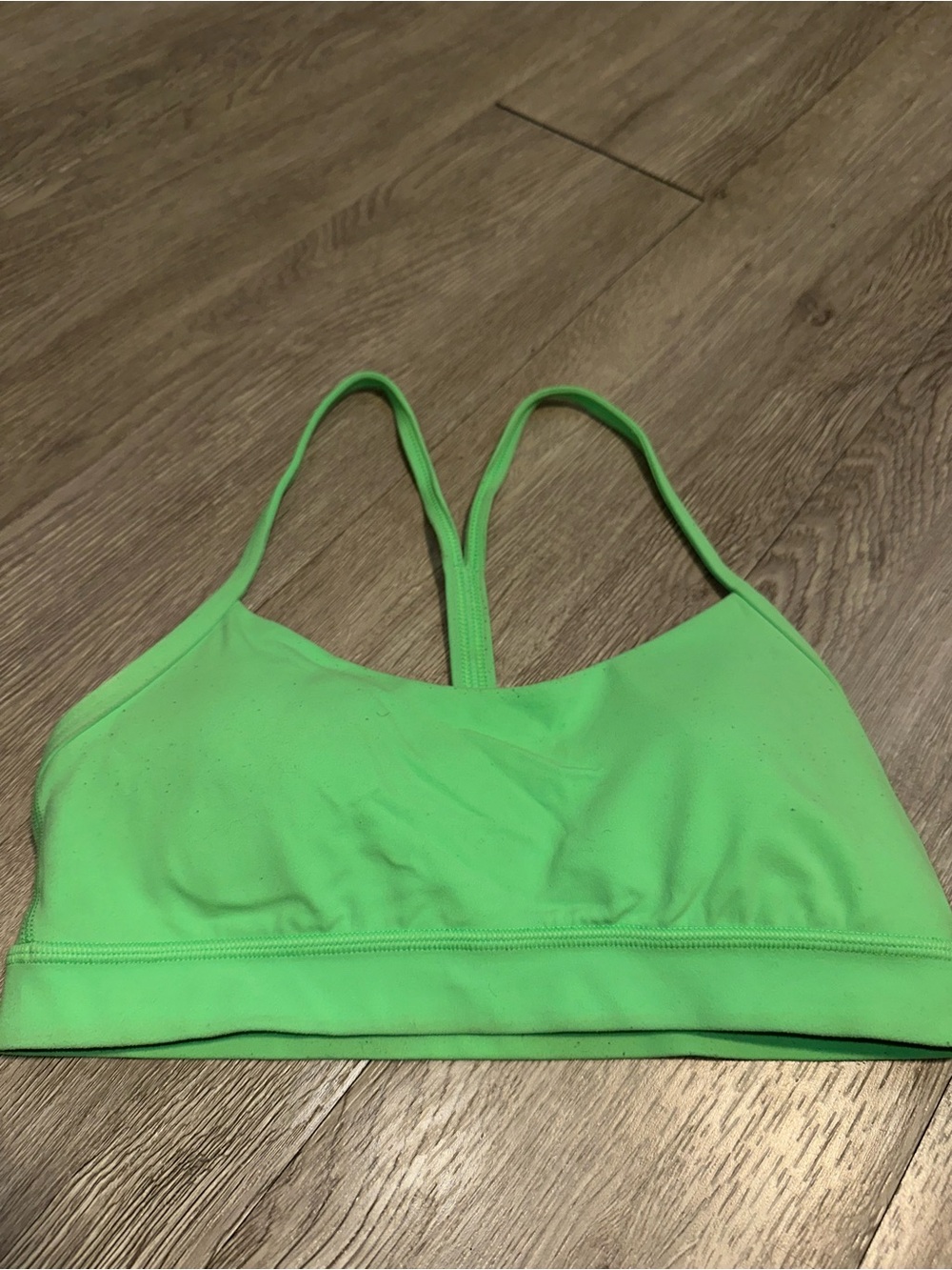 Lululemon Lime Green Athletic Y Back Sports Bra Bright Sz 6
